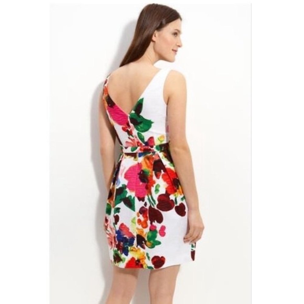 Eliza J Colorful Floral Summer Cocktail Dress 6